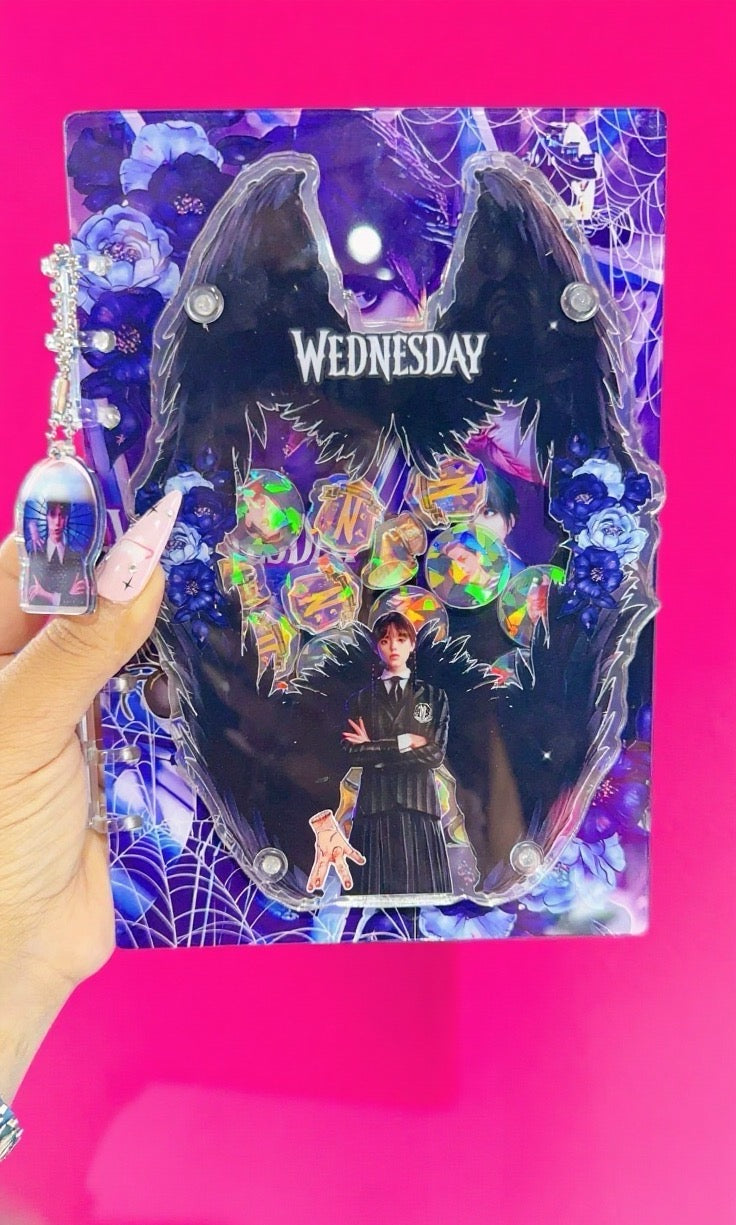 Wednesday 3D Acrylic shaker notebook
