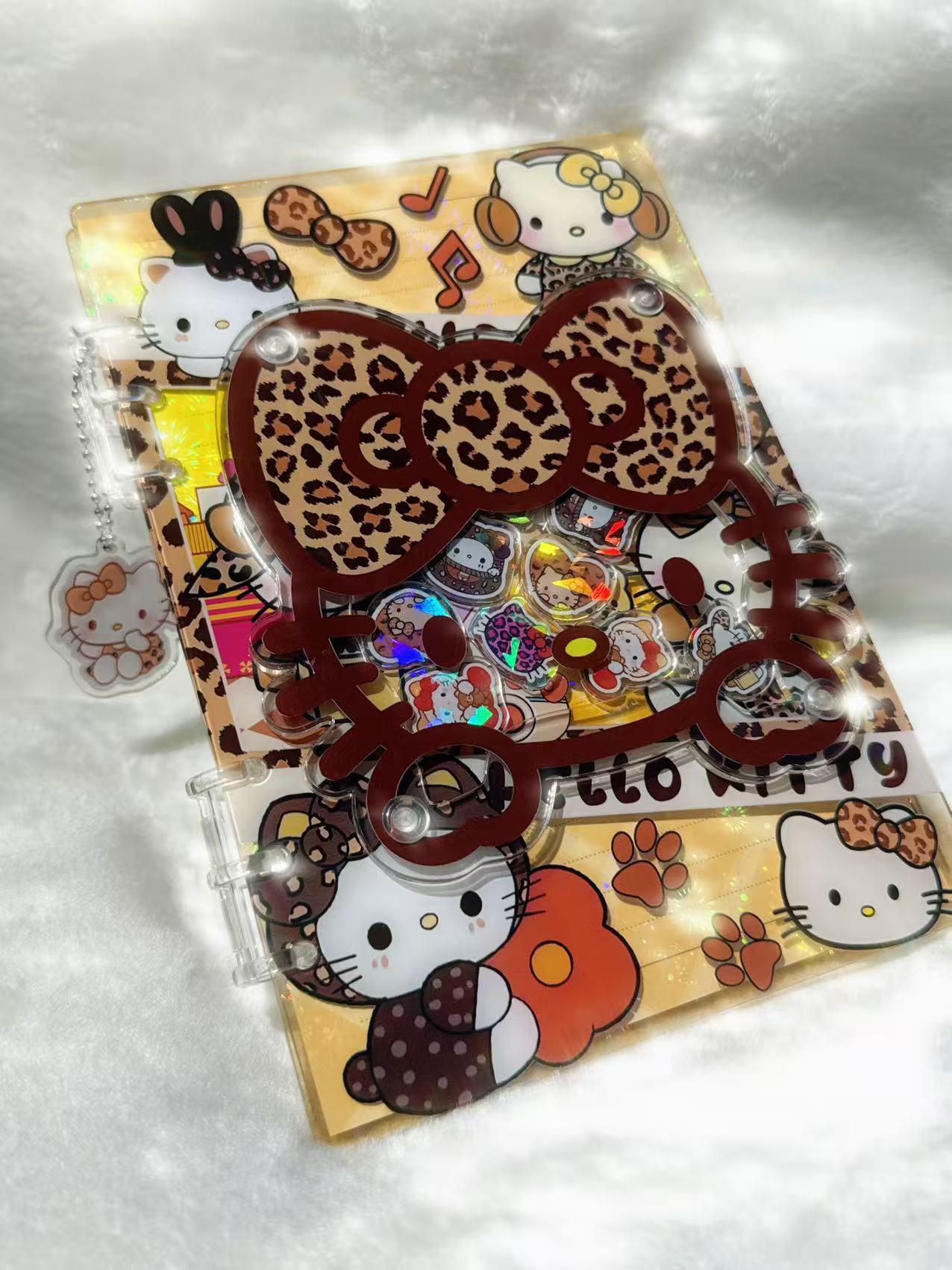 leopard hello kitty 3D shaker notebook