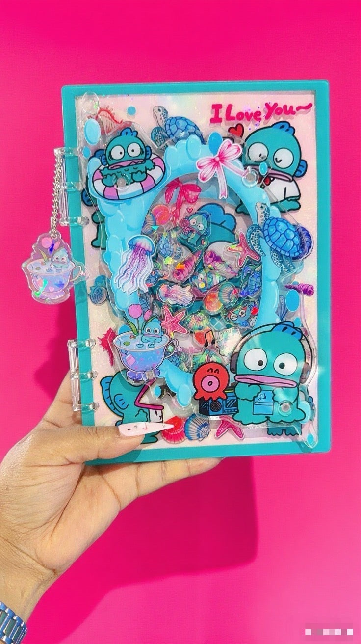UGLY FISH SANRIO 3D Acrylic shaker notebook
