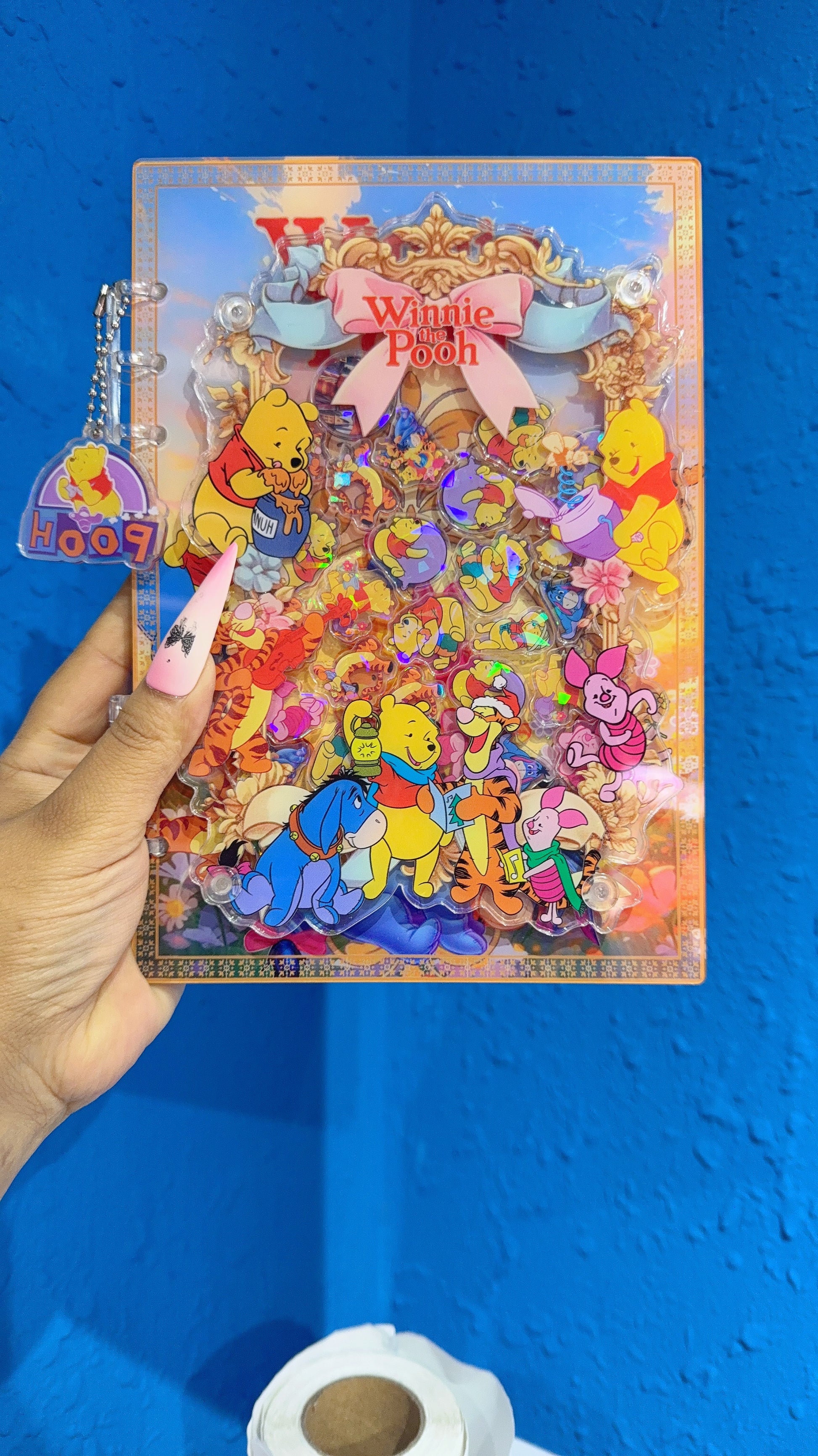 Winnie the pooh 3d Acrylic shaker notebook New arrivals