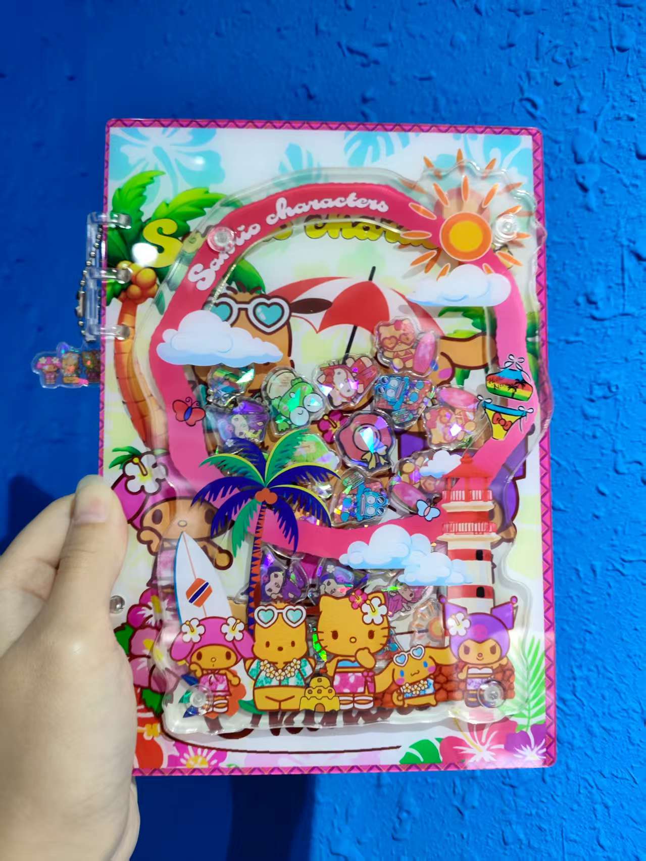 3D Hawaii Sanrio shaker notebook