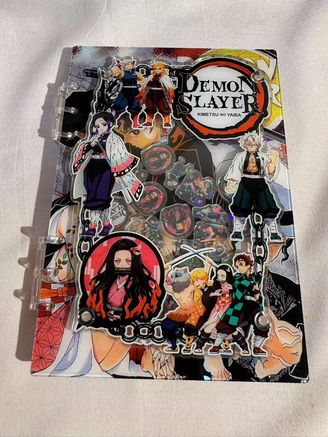 demon slayer anime 3d Acrylic shaker notebook  refillable notebook