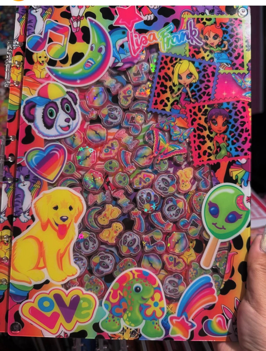 lisa frank shaker notebook