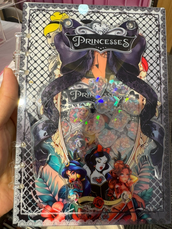 tattoo 3d Acrylic shaker notebook A5 refillable notebook