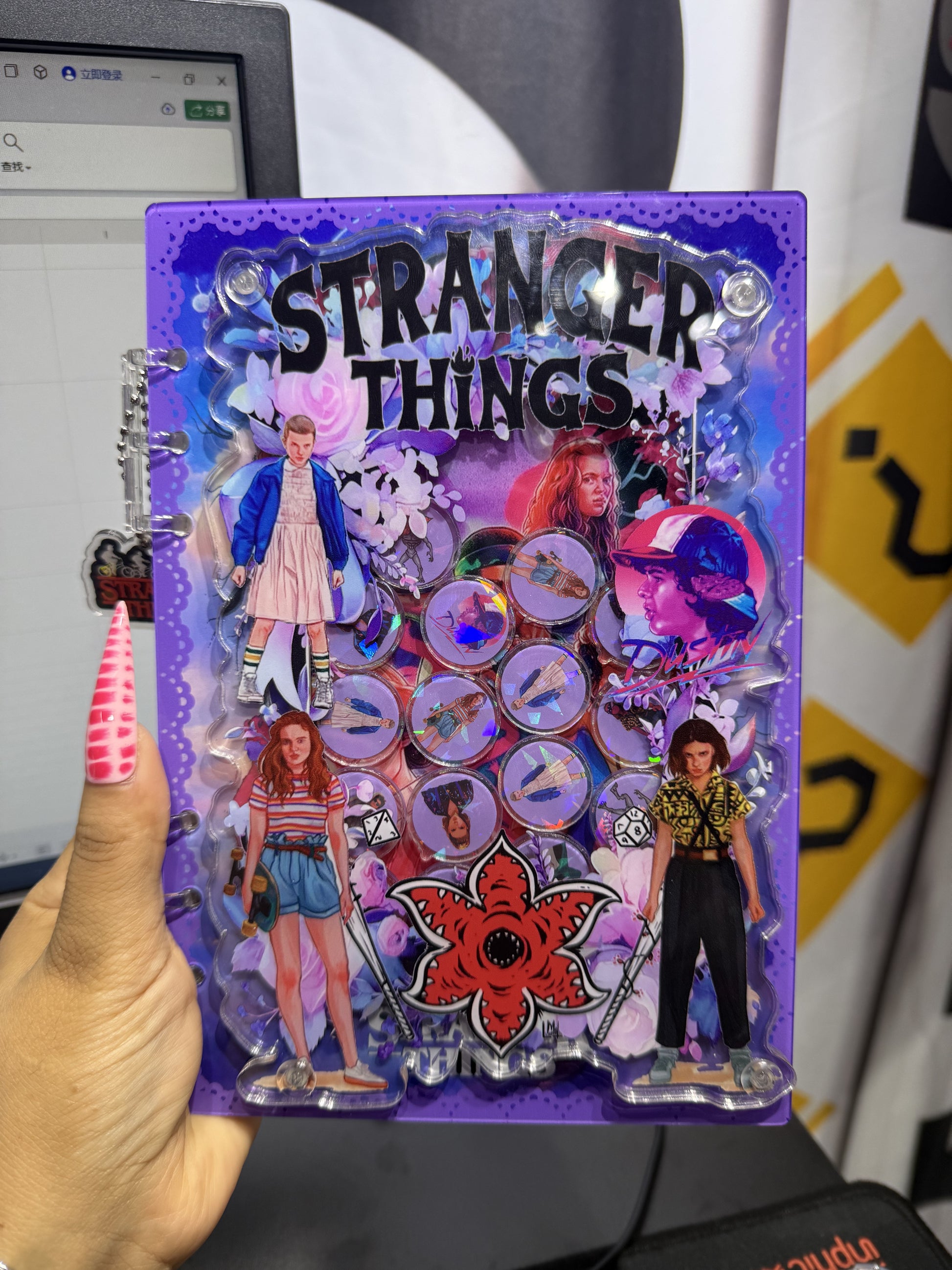stranger things shaker notebook