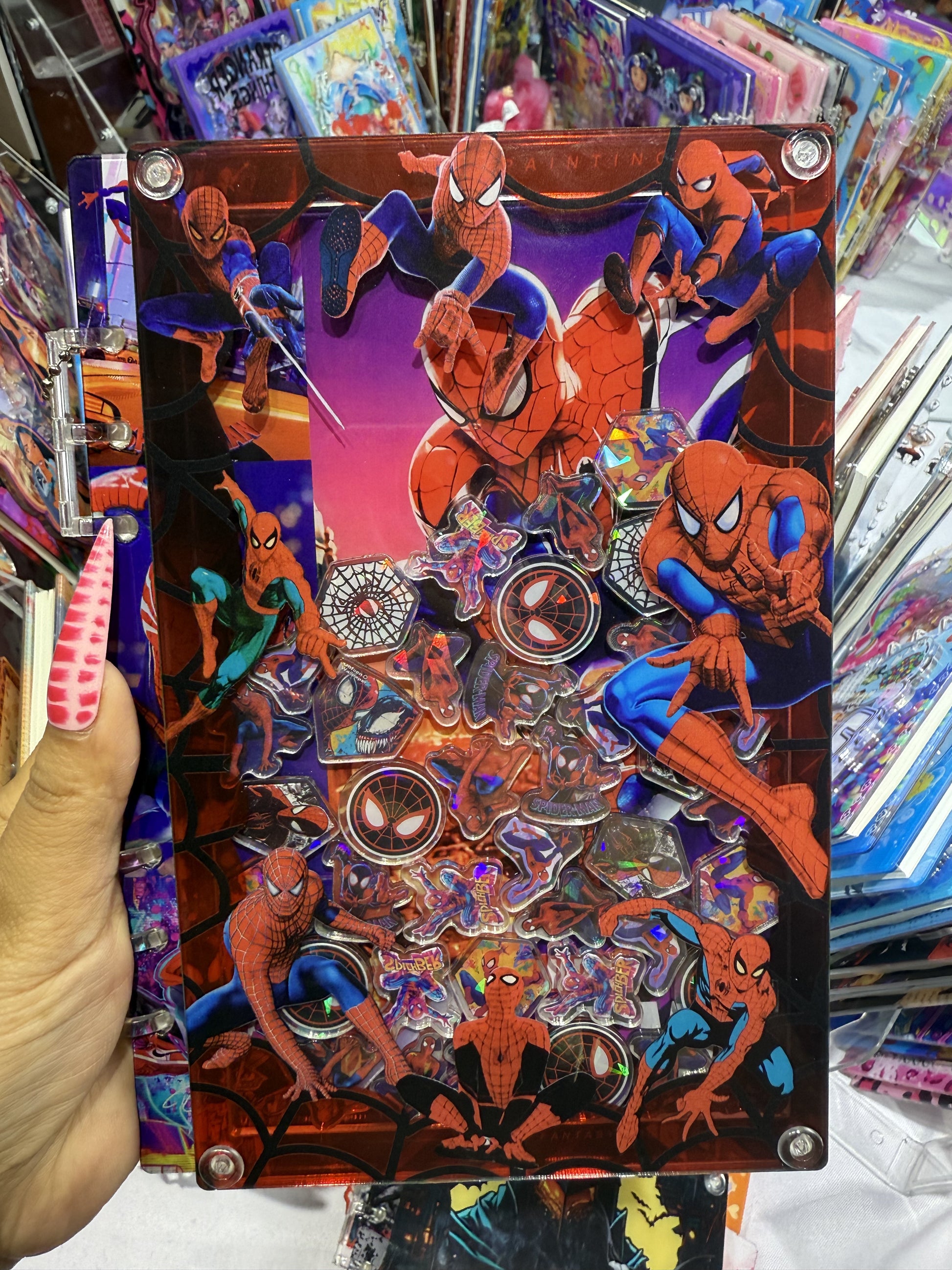 spider man shaker notebook