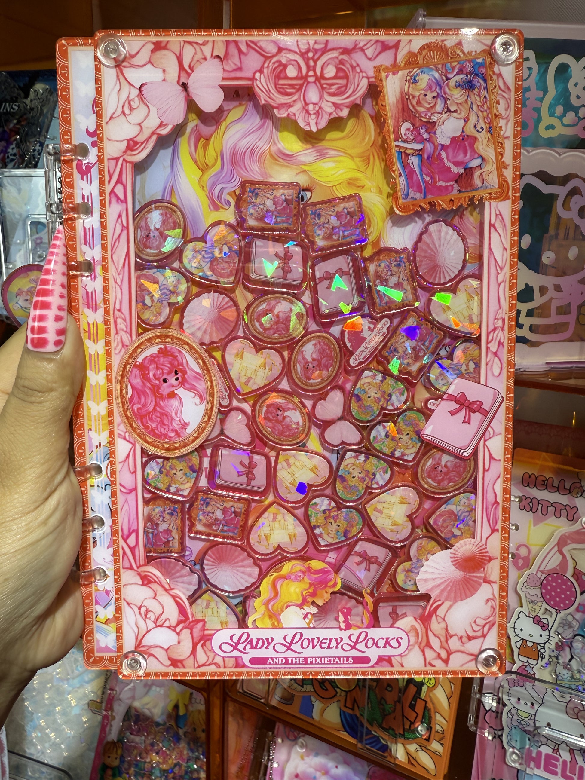 lady lovely lucks shaker notebook