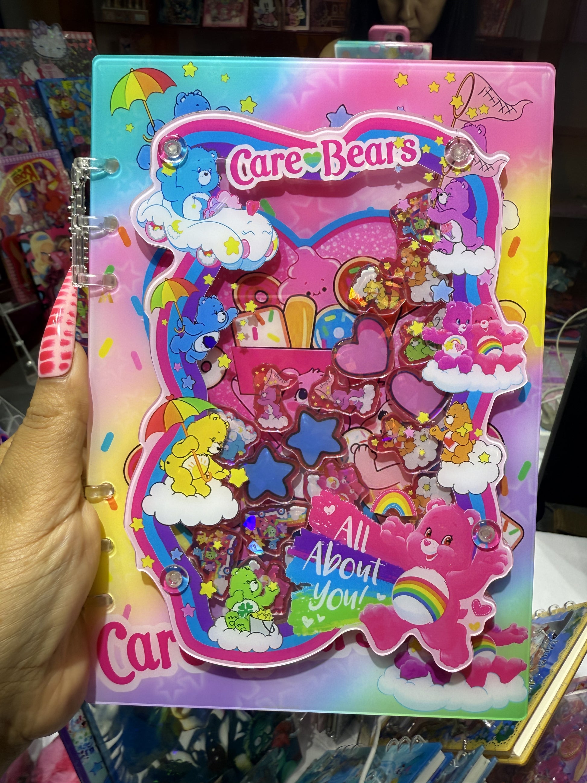 Carebears 3D shaker notebook