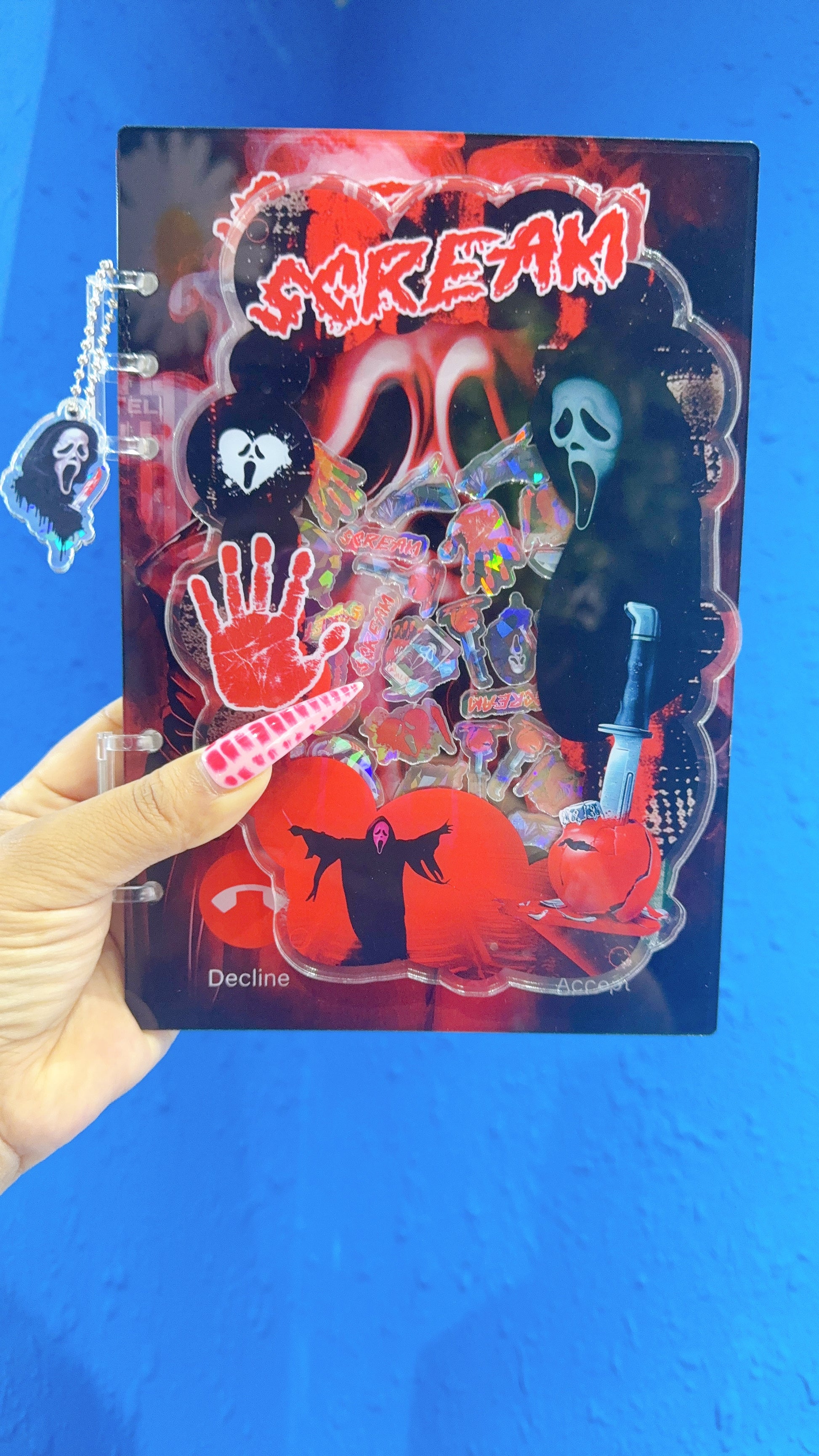 scream Ghost face 3D shaker notebook