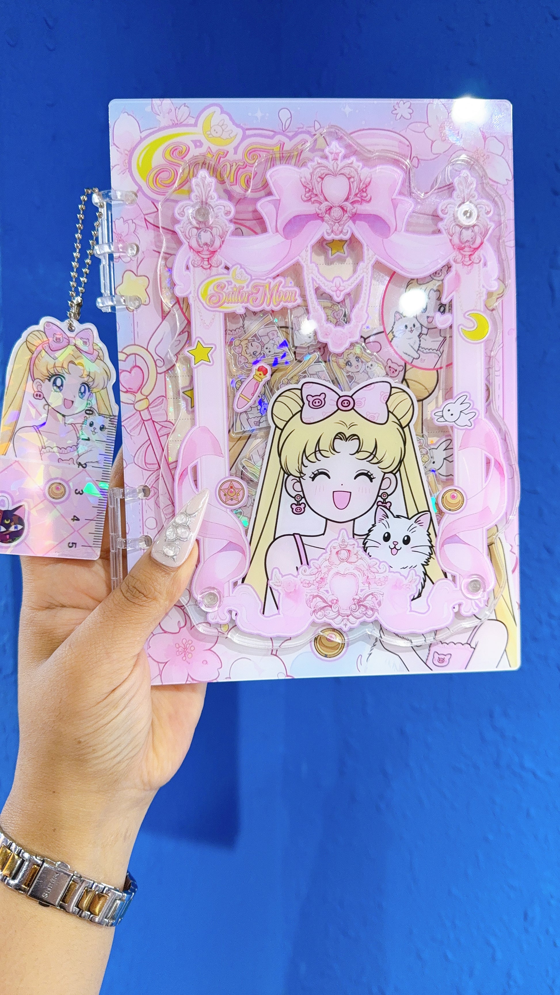 cute sailor moon 3D shaker notebook