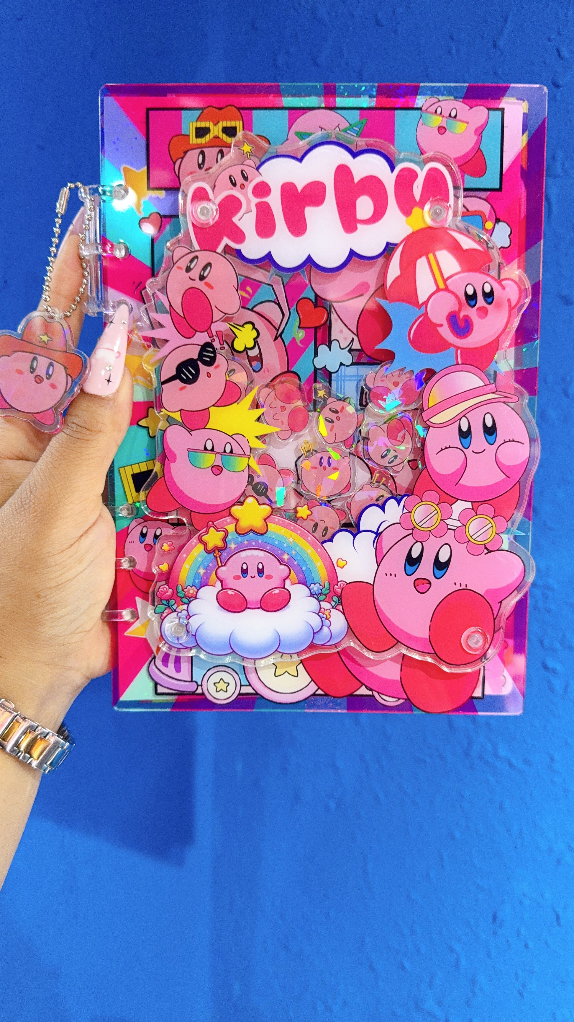 kirby 3D Acrylic shaker notebook
