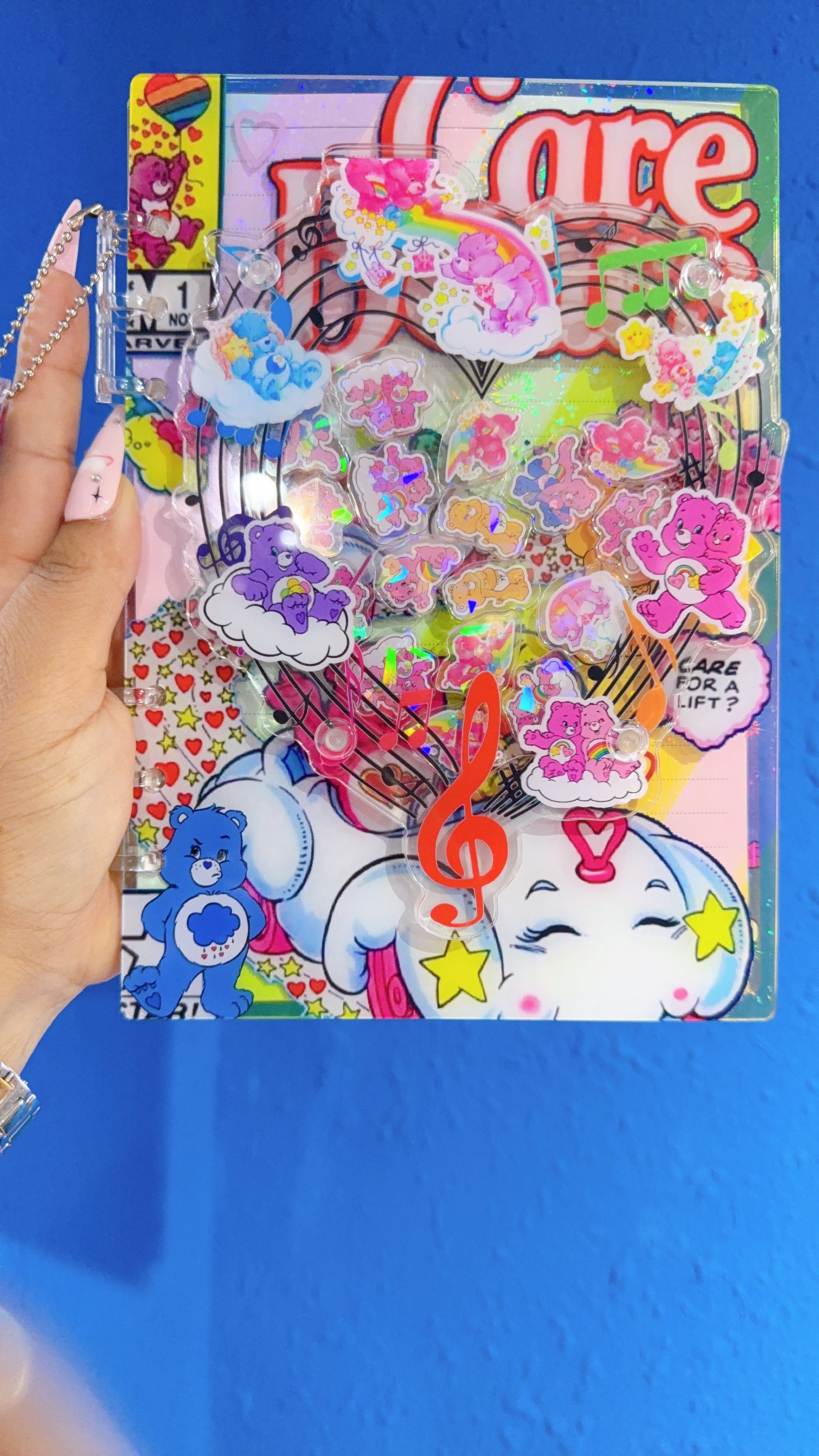 NEW CAREBEARS 3D Acrylic shaker notebook