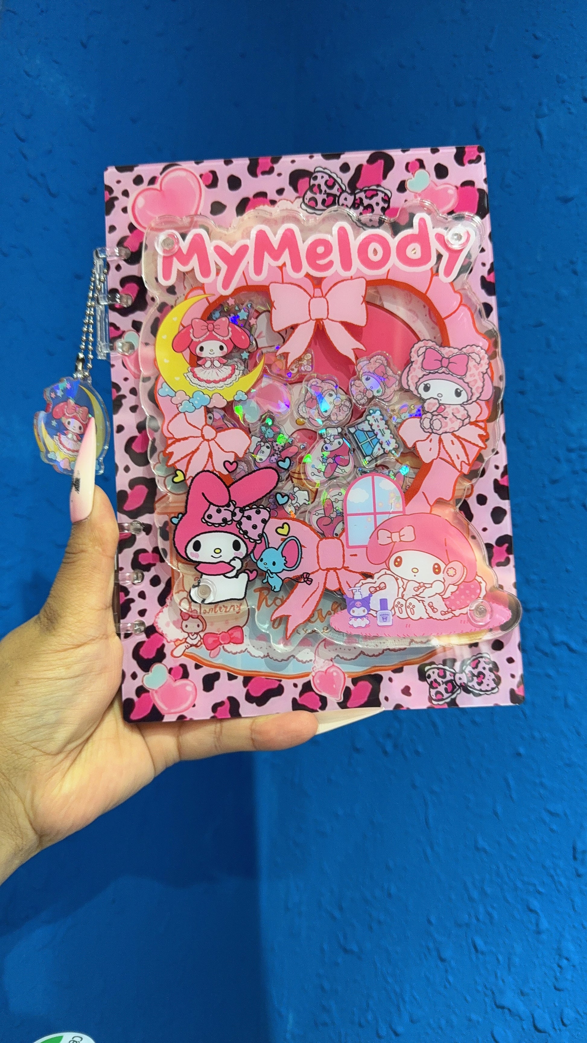 my melody leopard  3D shaker notebook