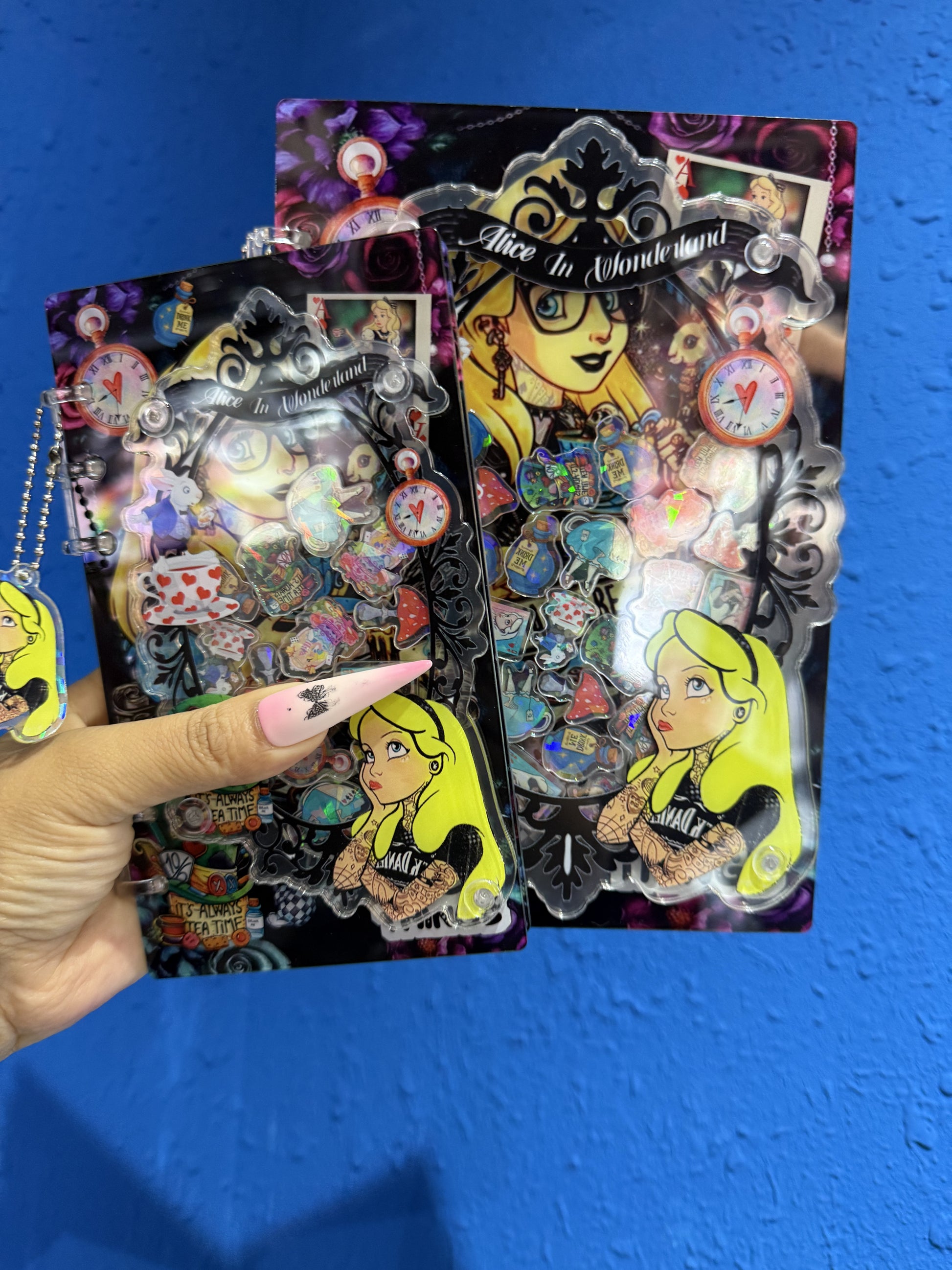 alice punk 3d shaker notebook