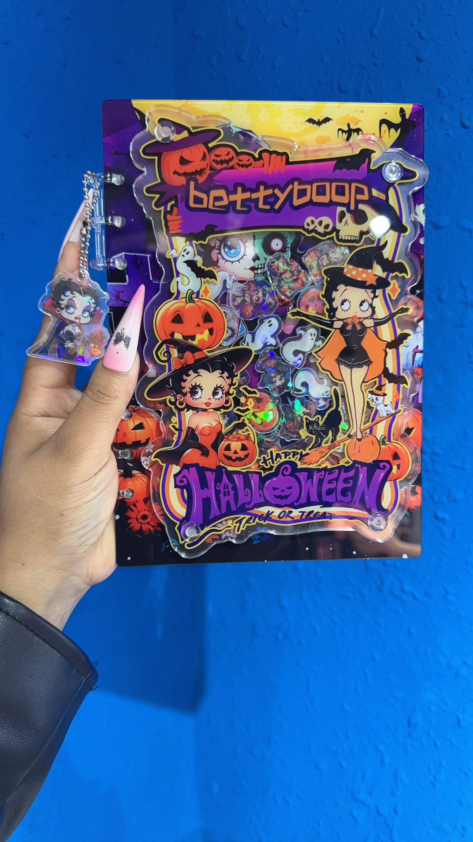halloween bettey bop 3d shaker notebook
