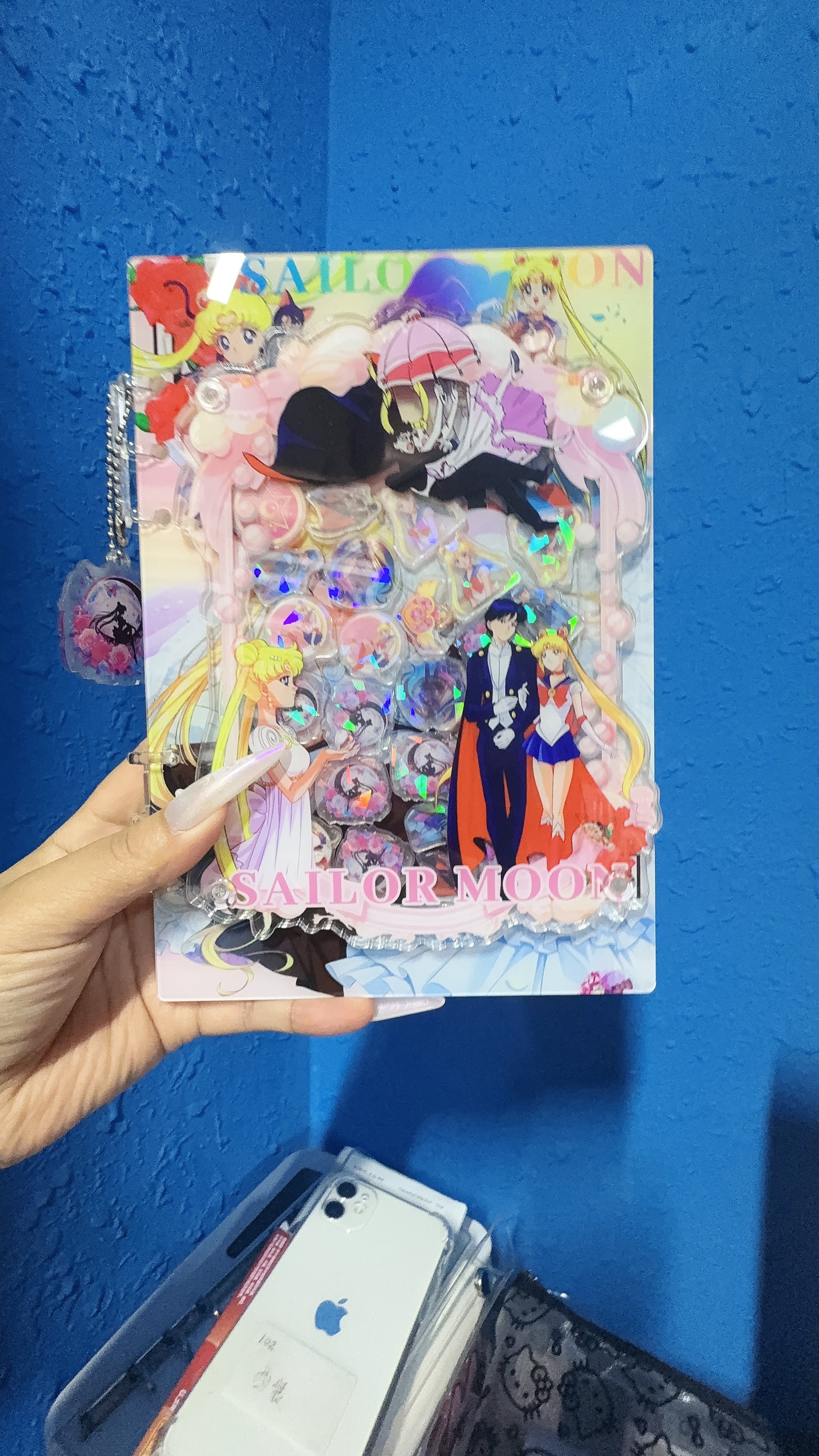 sailoor moon with boy 3d shaker notebook