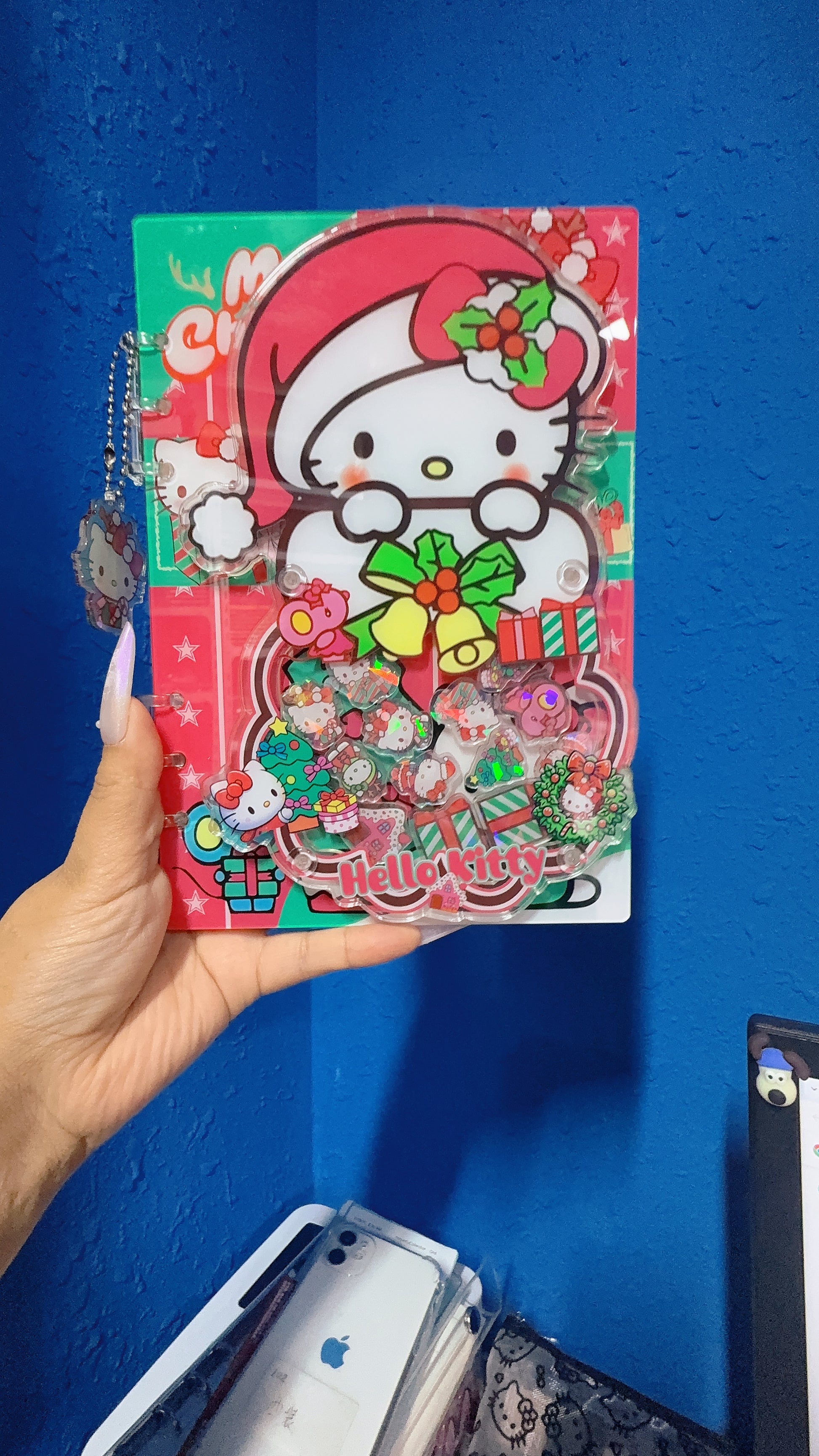 Christmas hello kitty 3d shaker notebook