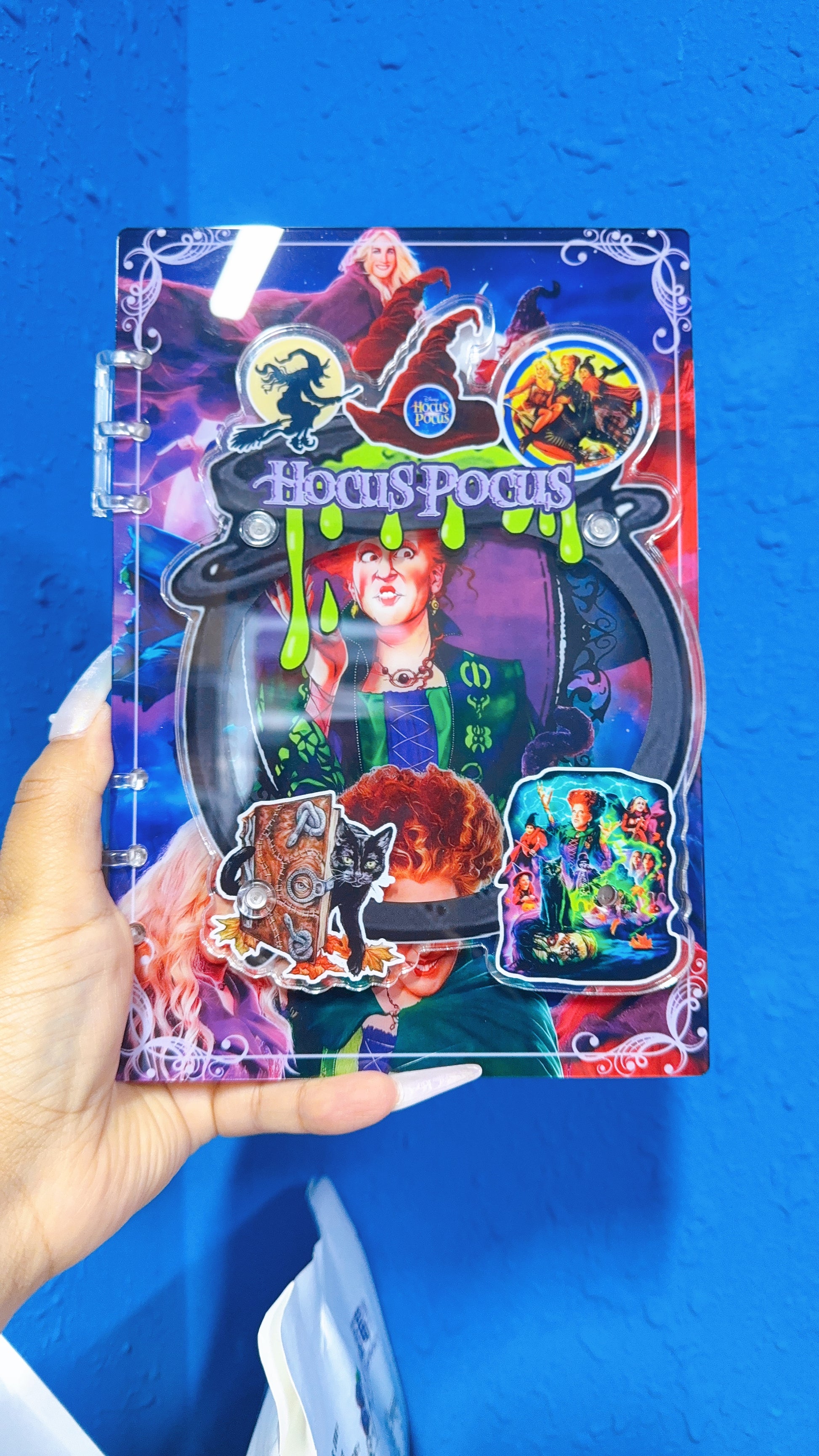hocus pocus 3d shaker notebook