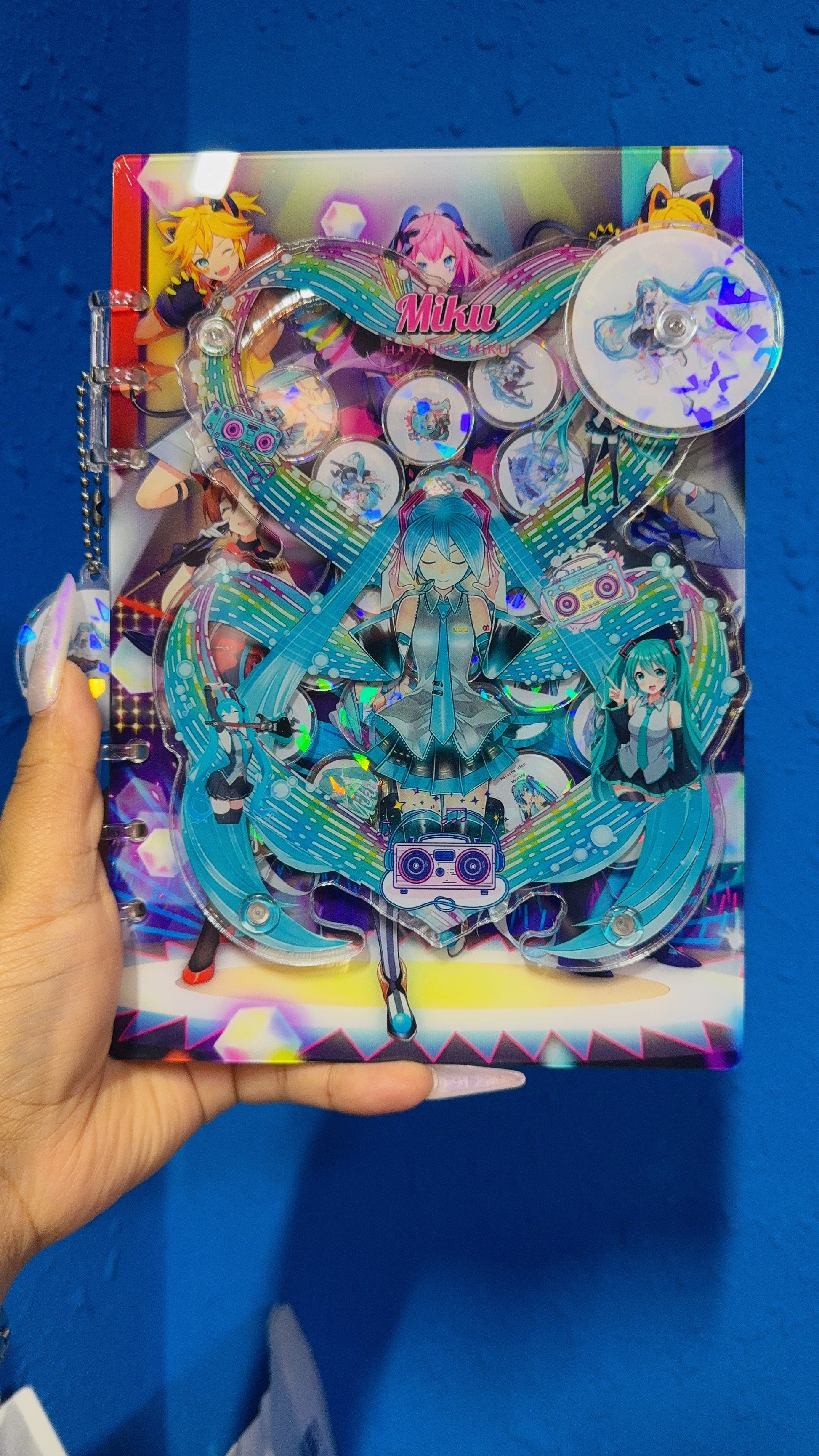 miku anime 3d shaker notebook