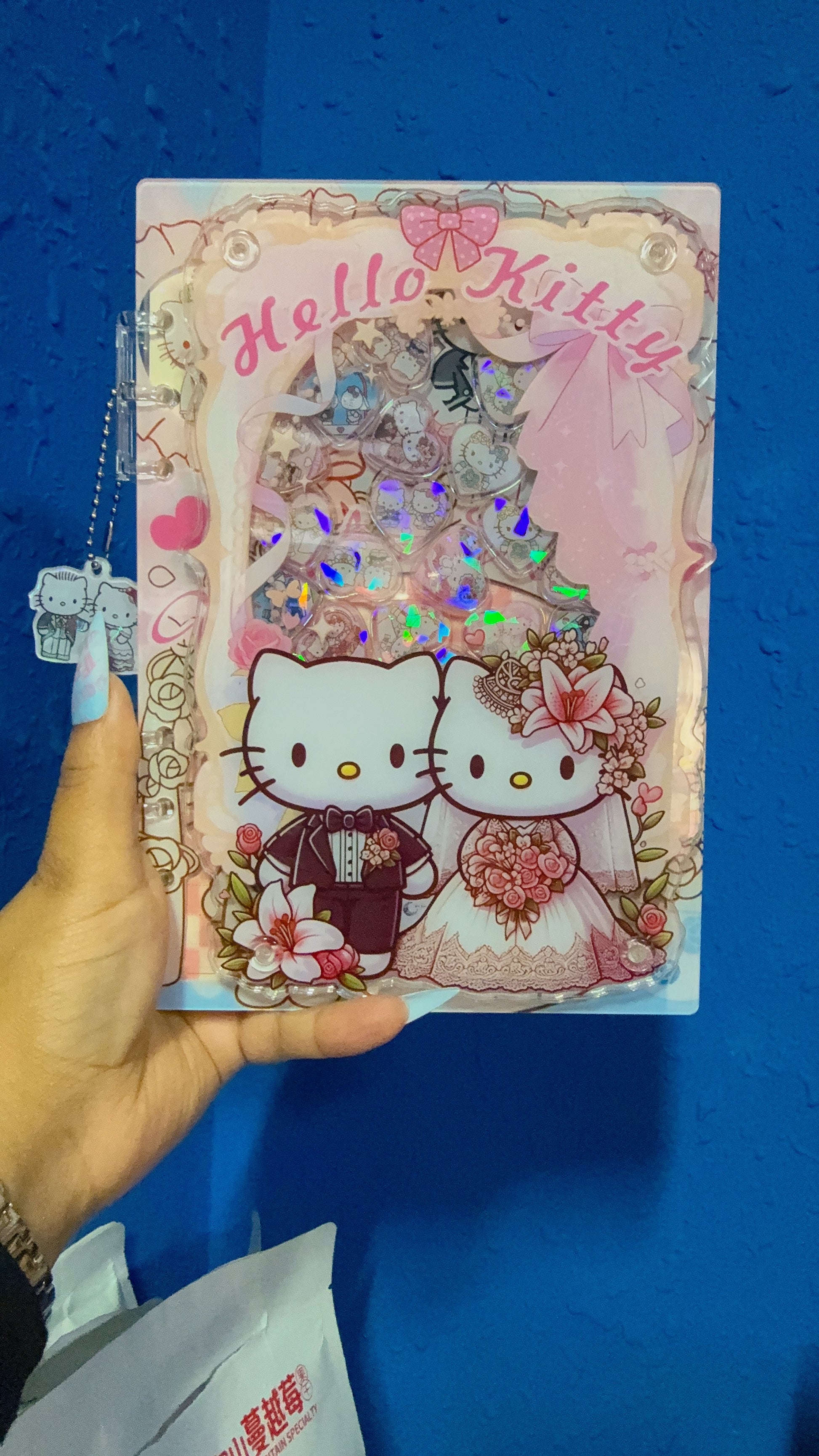Wedding hello kitty 3D shaker notebook