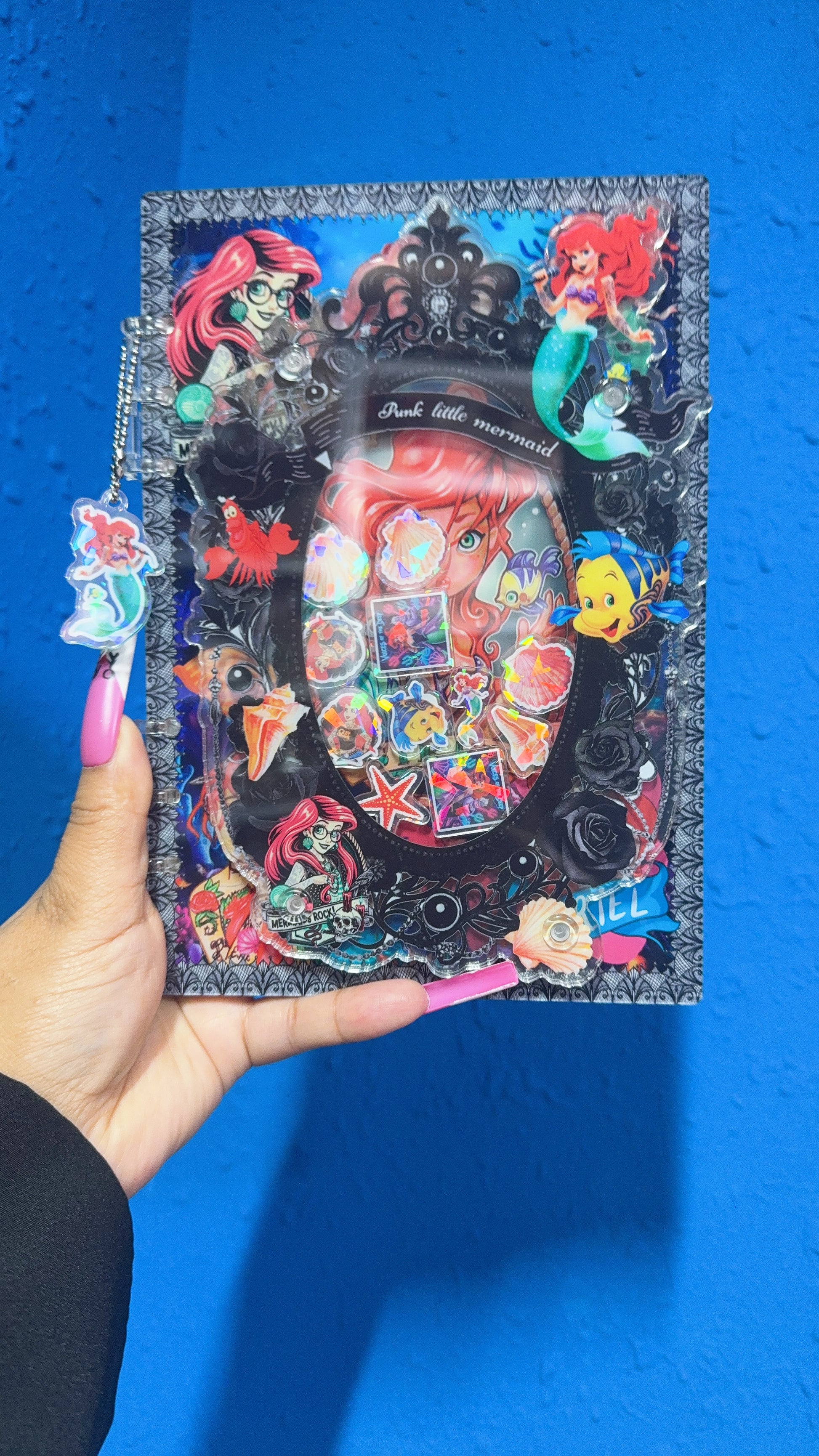 punk mermaid shaker notebook