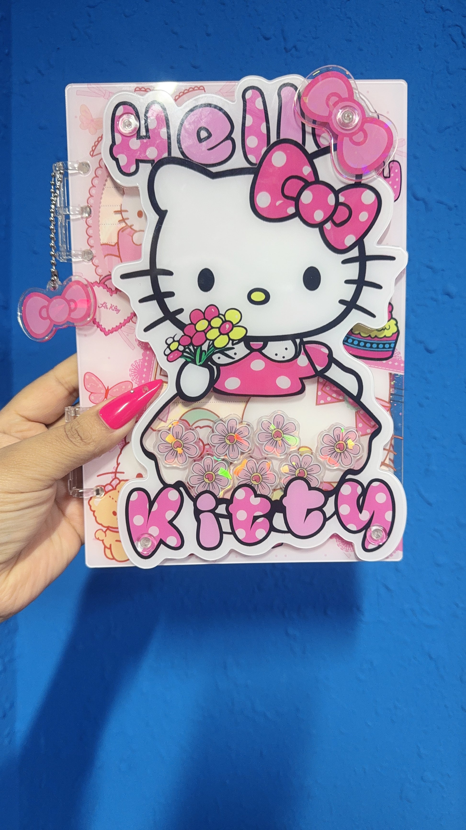 3d flower dress hello kitty shaker notebook