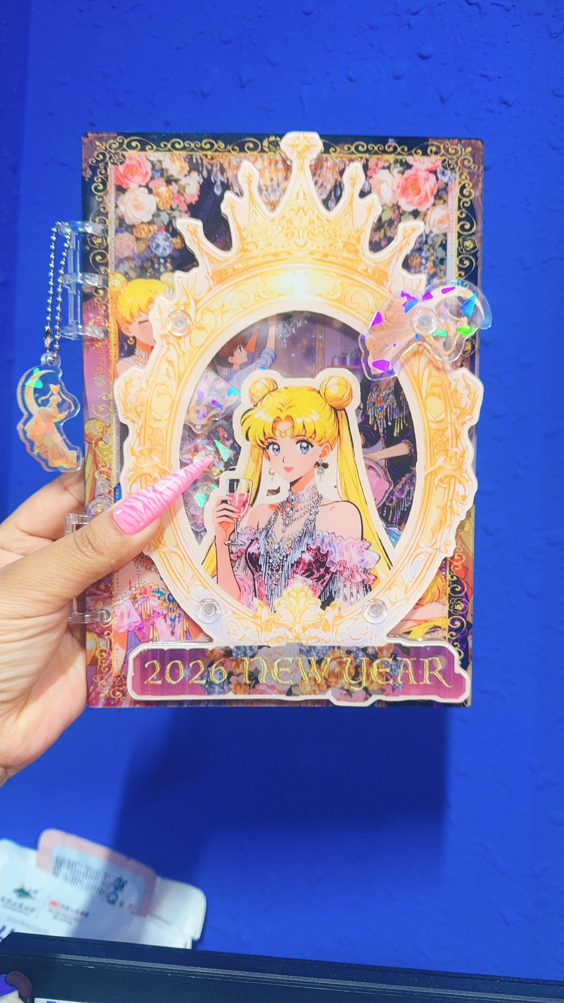 3D 9 Different Design sailor moon shaker notebook A5 size